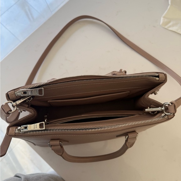 Prada Saffiano Lux Galleria Front Pocket Tote Cammeo - Picture 6 of 10